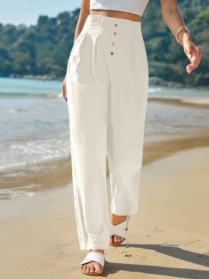 Pantaloni SHEIN, alb