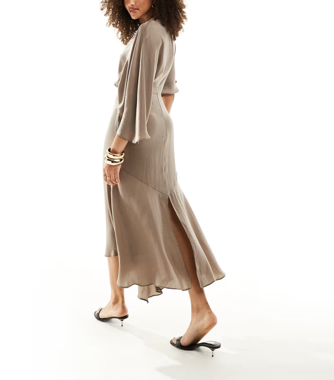 Rochie midi ASOS, maro