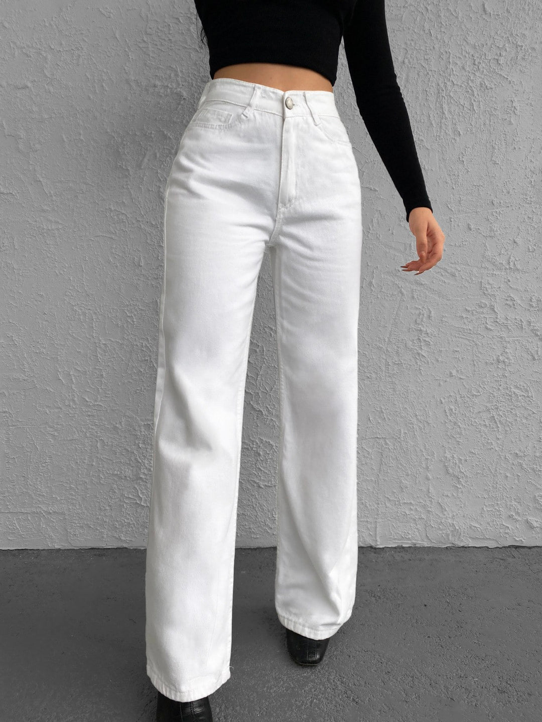 Jeans SHEIN, alb