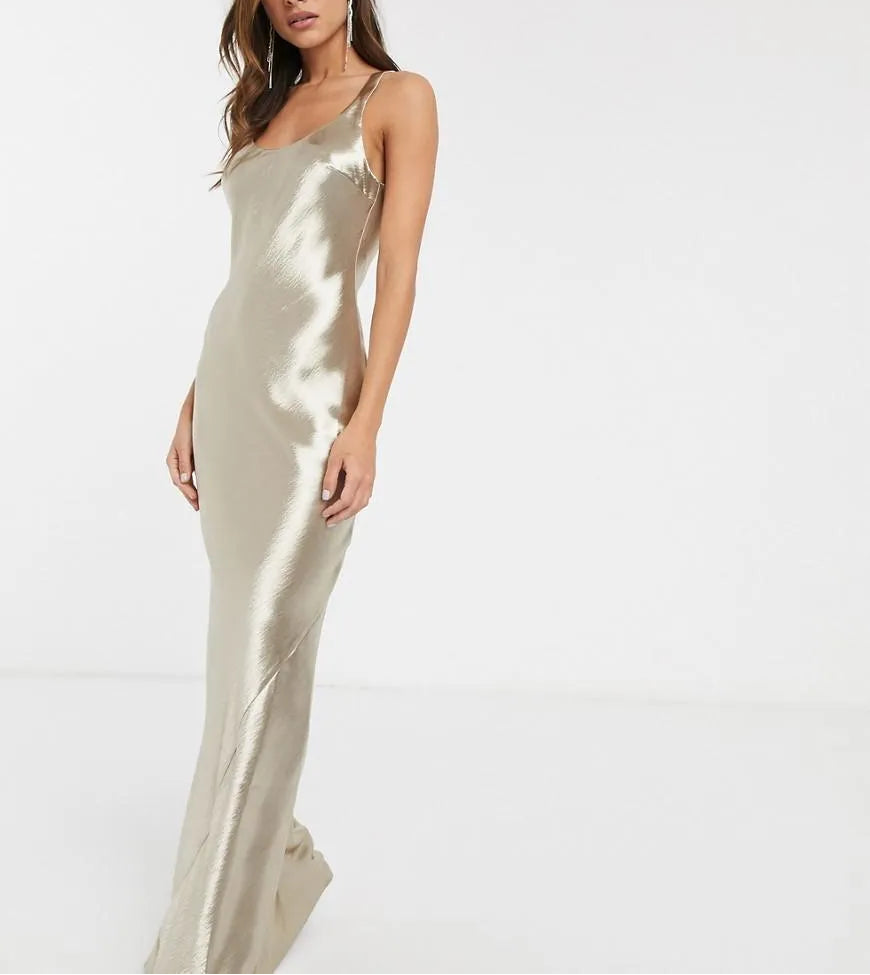 Rochie maxi ASOS, crem