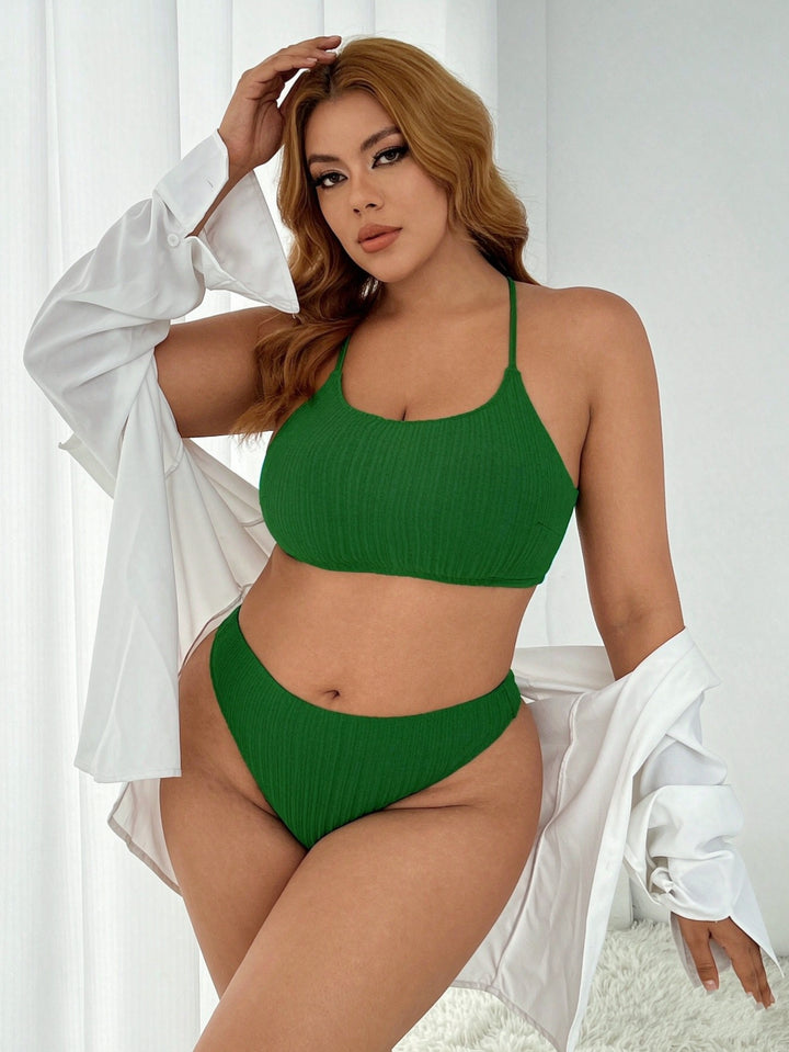 Set bikini de baie SHEIN, verde