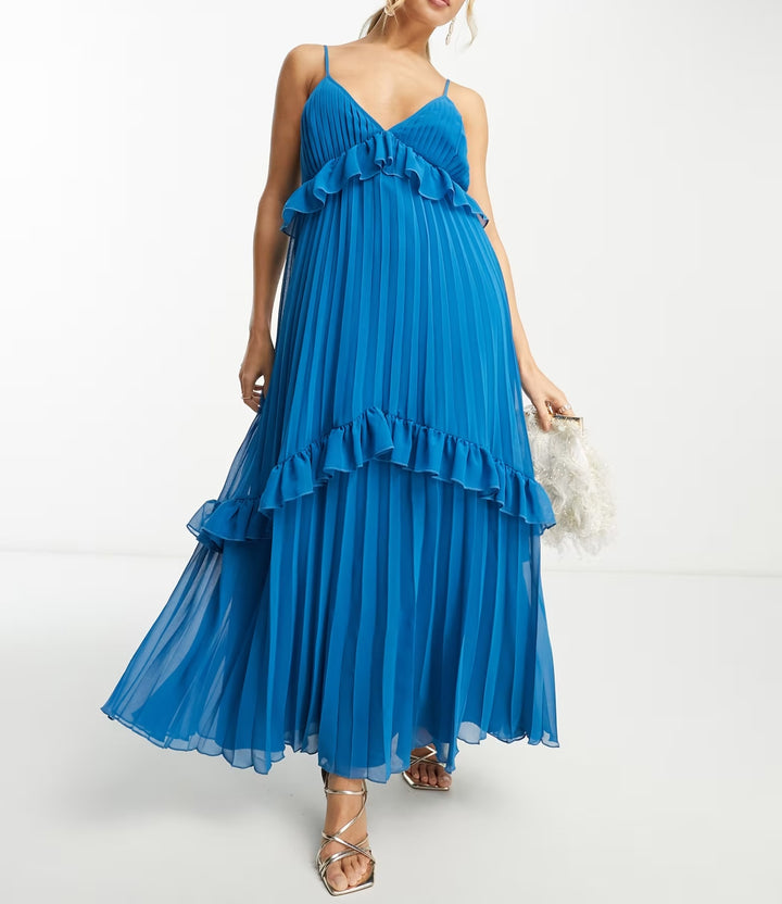 Rochie maxi ASOS, albastru