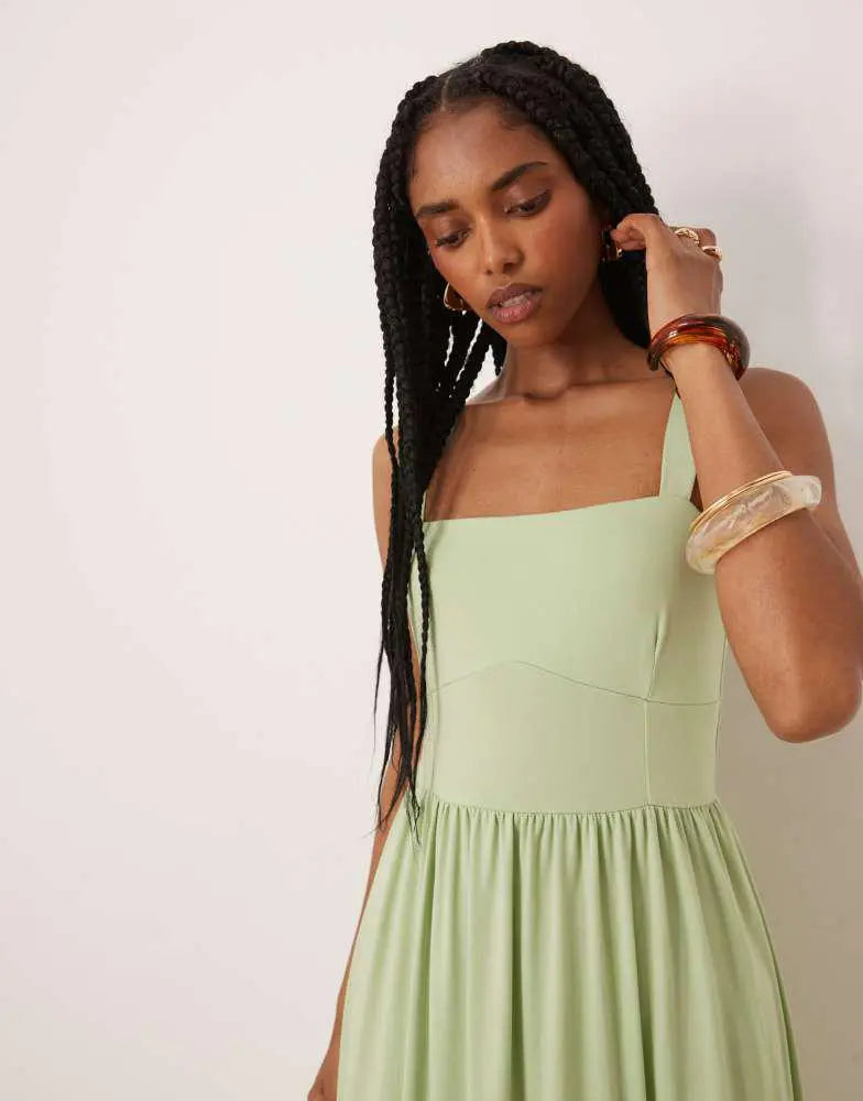 Rochie maxi ASOS, verde