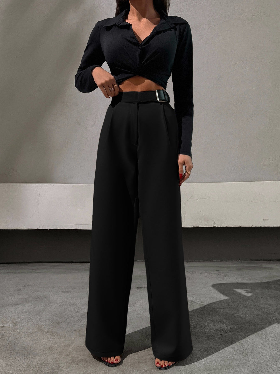Pantaloni SHEIN, negru