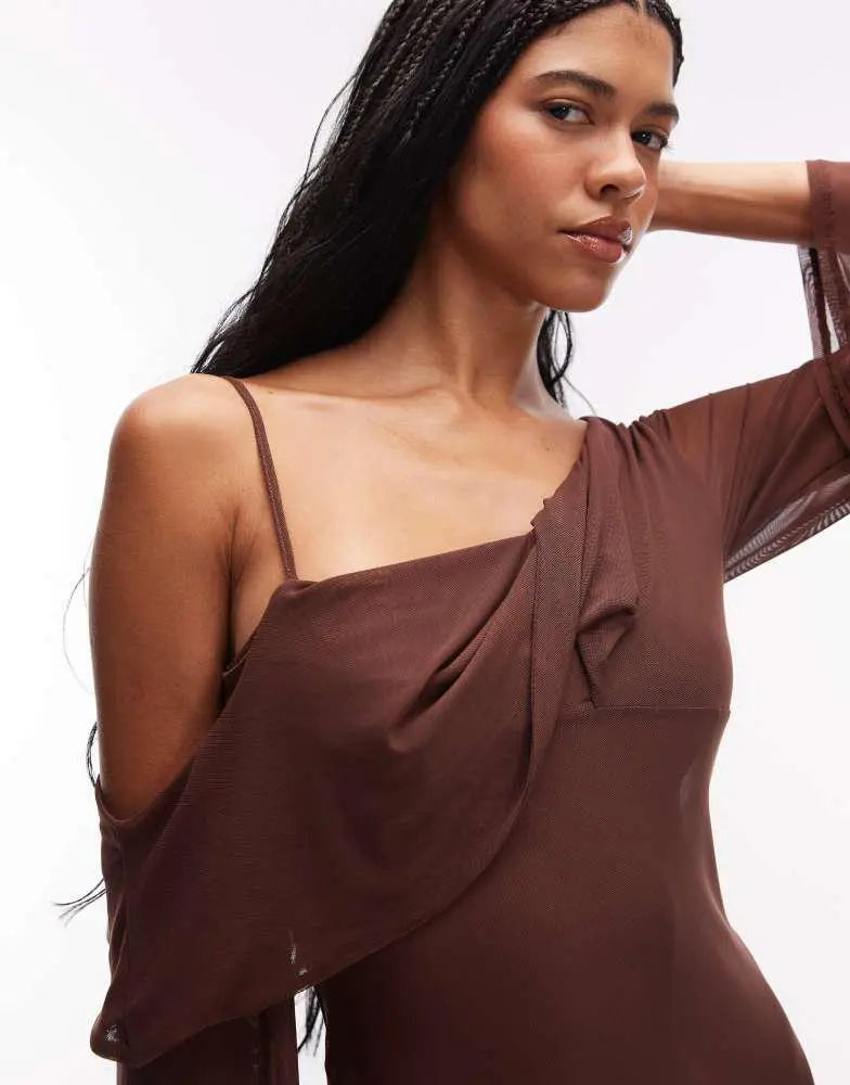 Rochie maxi ASOS, maro