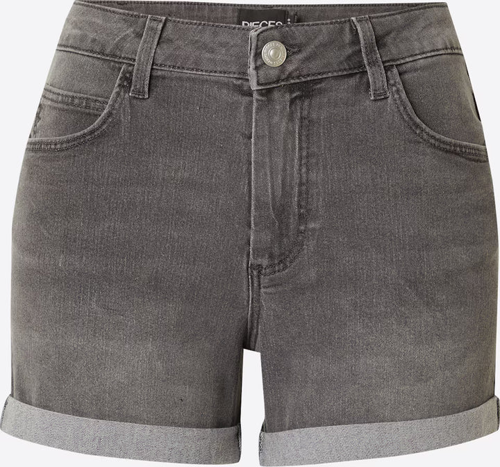 Pantaloni scurți de blugi PIECES, gri
