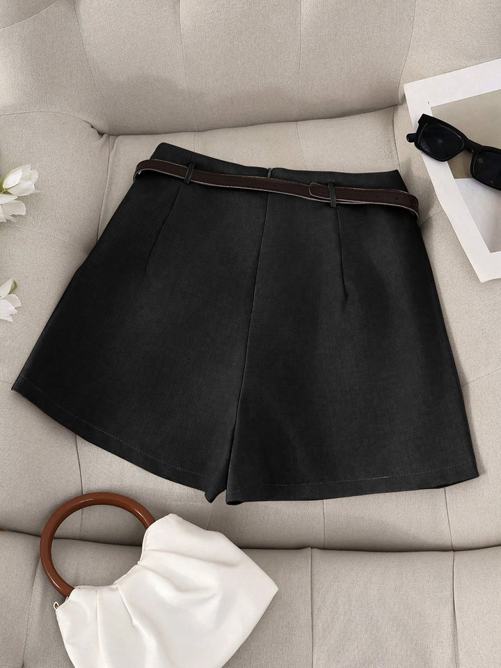 Pantaloni scurți SHEIN, negru