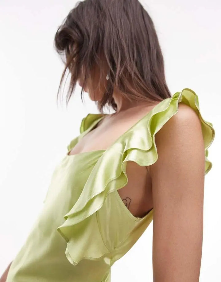 Rochie maxi TOPSHOP, verde