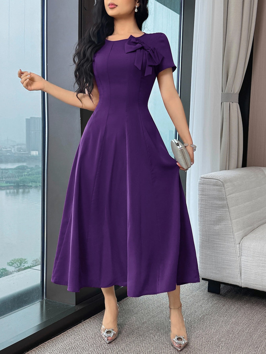 Rochie midi SHEIN, mov