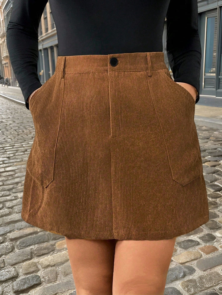 Fustă mini SHEIN, maro