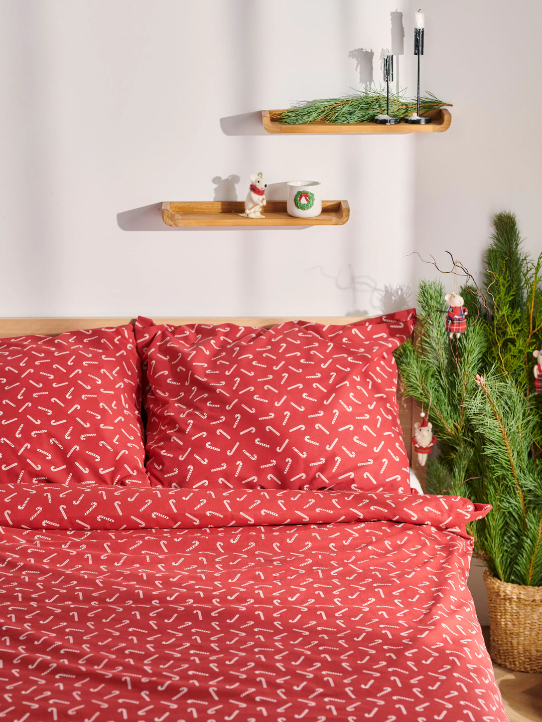 Set lenjerie de pat SINSAY, roșu