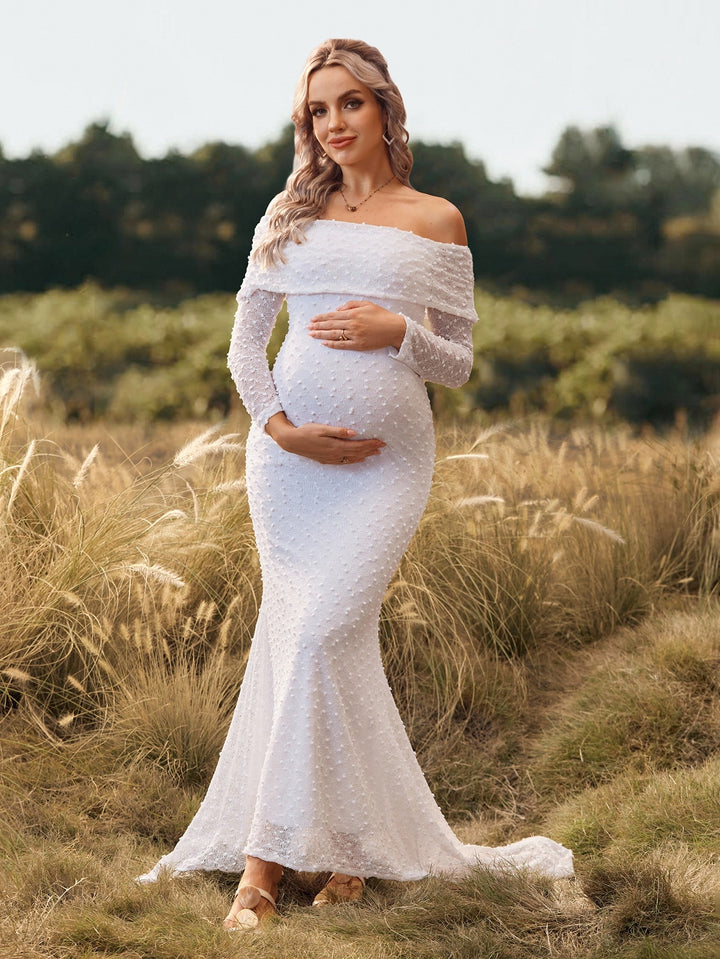 Rochie maxi SHEIN, alb