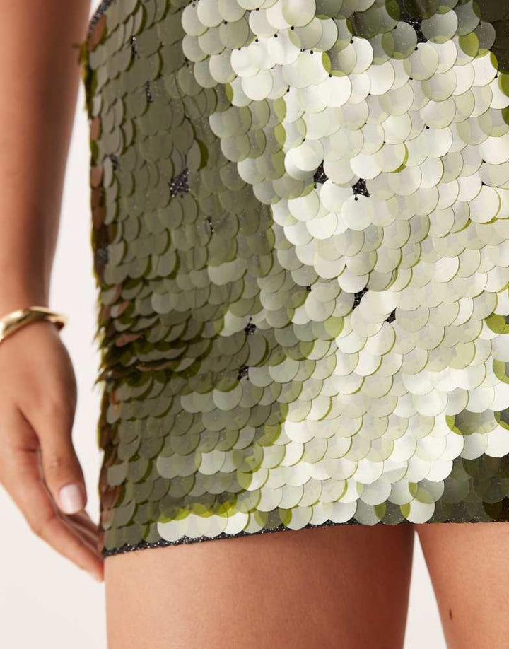 Fustă mini ASOS, verde
