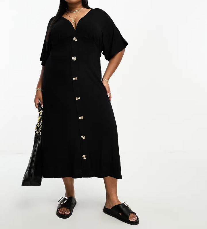 Rochie midi ASOS, negru