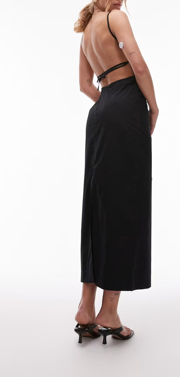 Rochie midi TOPSHOP, negru