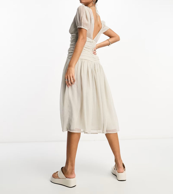 Rochie maxi Asos, bej