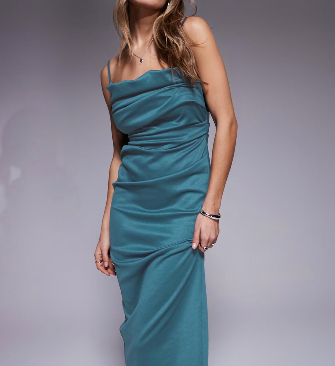 Rochie midi ASOS, albastru