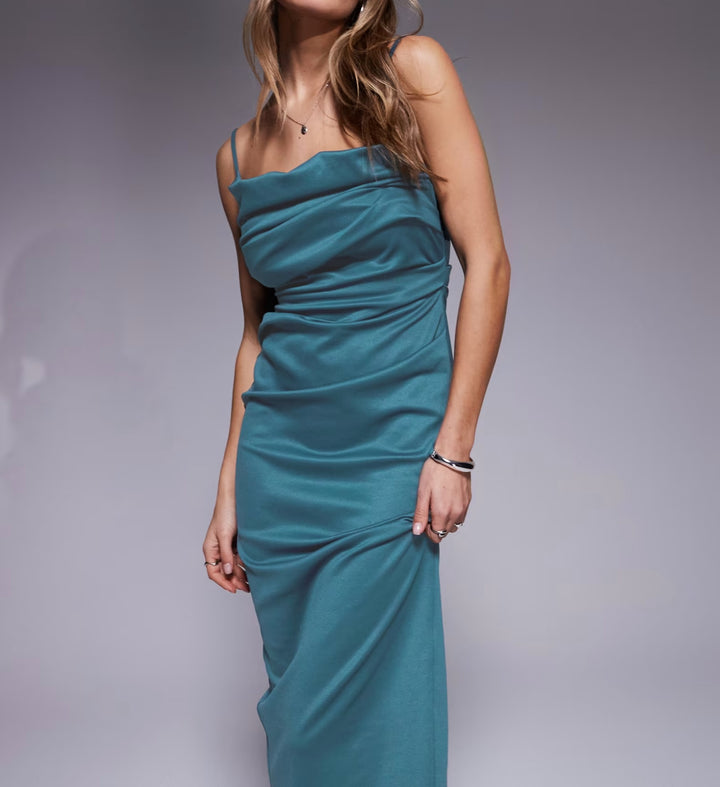Rochie midi ASOS, albastru