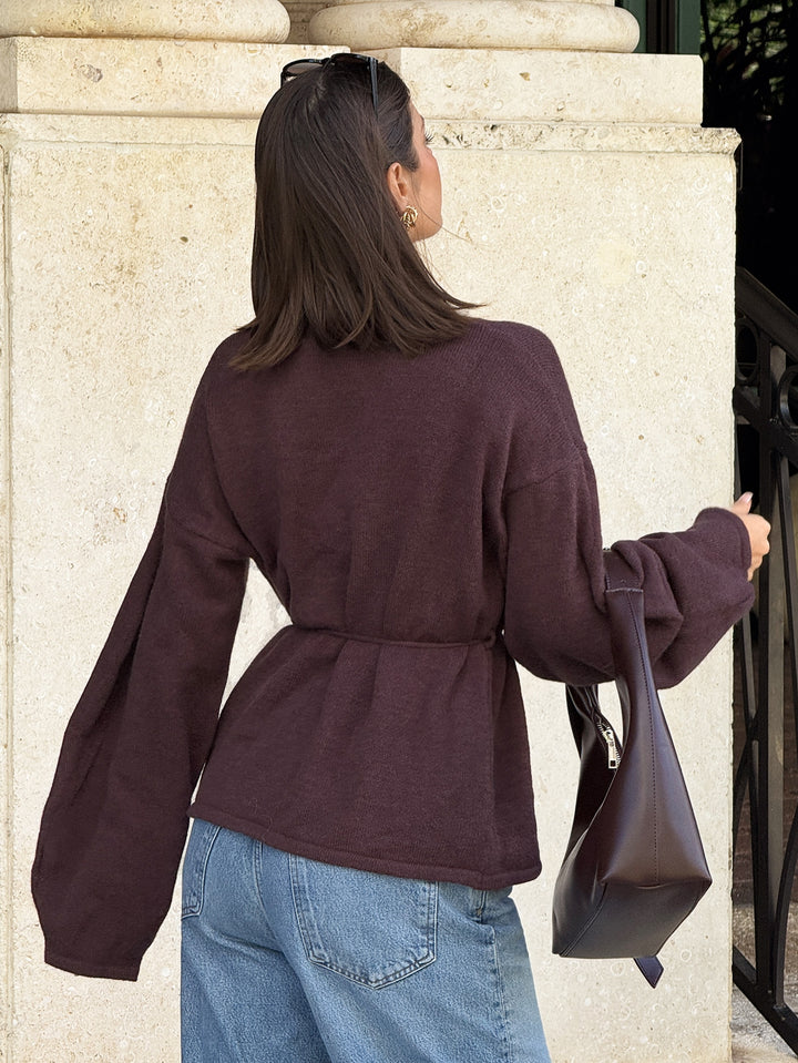 Cardigan SHEIN, maro