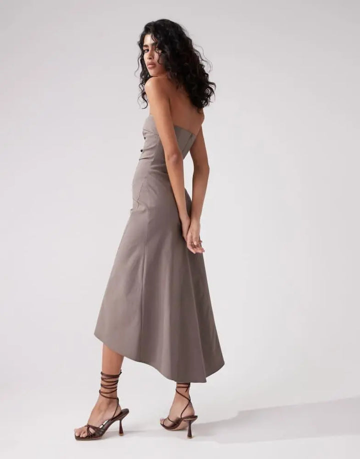 Rochie midi ASOS, maro