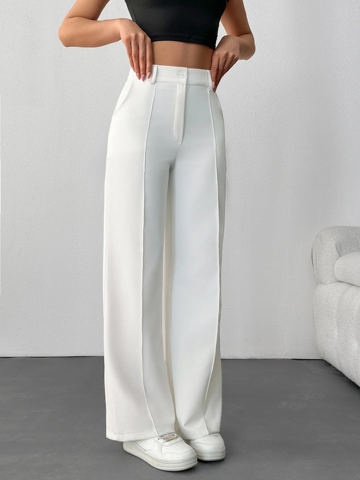 Pantaloni SHEIN, alb