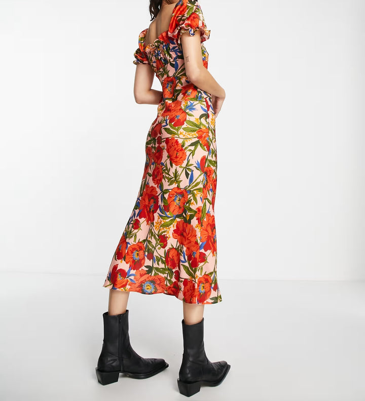 Rochie midi TOPSHOP, mix culori