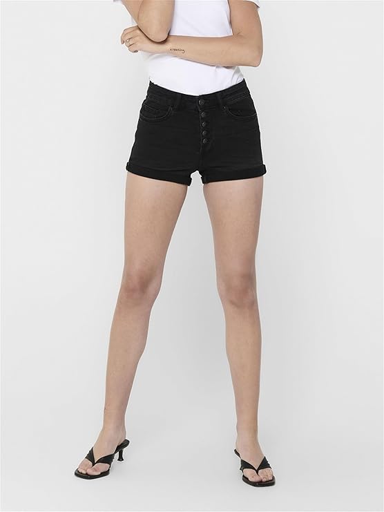 Pantaloni scurți de blugi ONLY, negru
