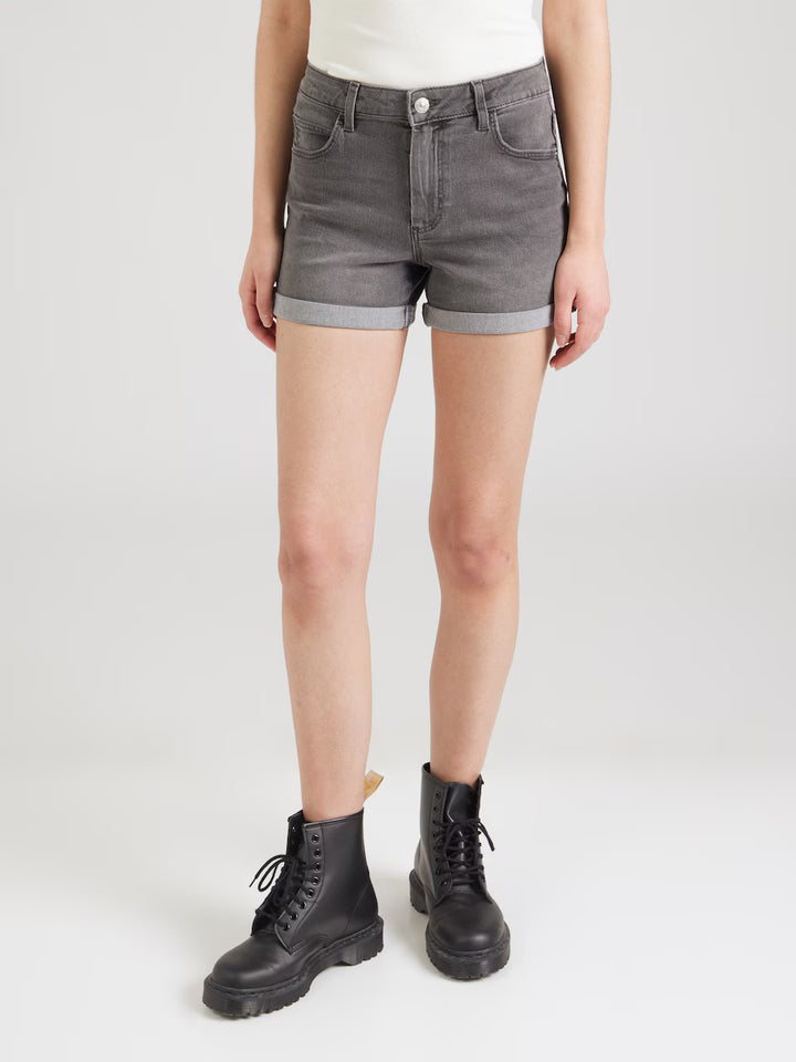 Pantaloni scurți de blugi PIECES, gri