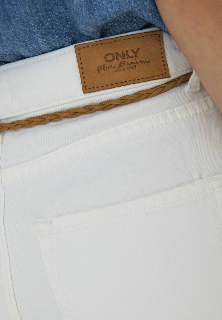 Pantaloni scurți de blugi ONLY, alb