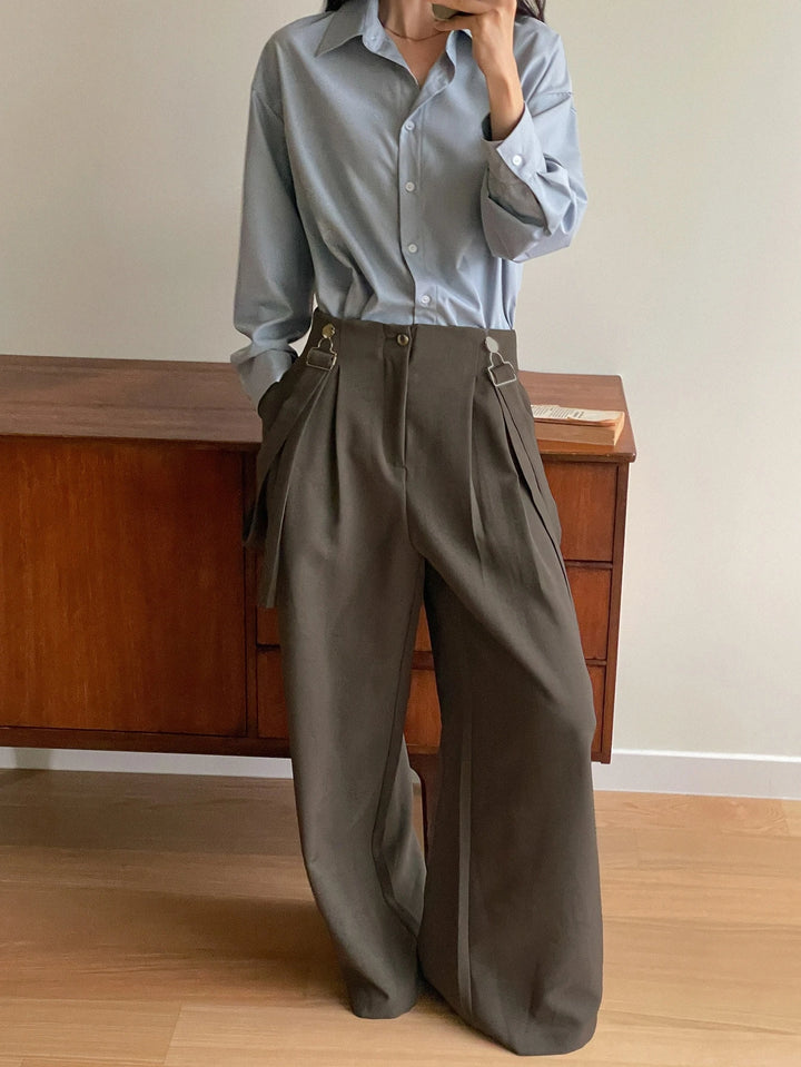 Pantaloni SHEIN, maro