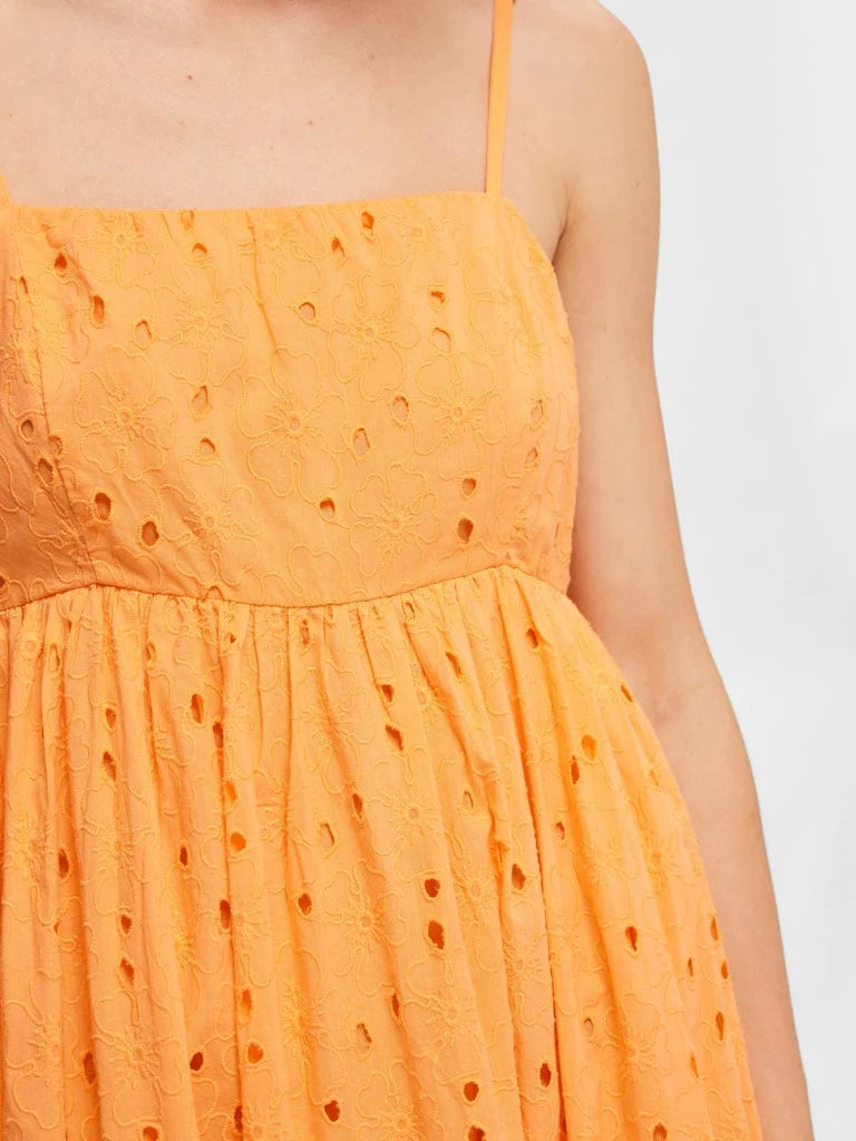 Rochie maxi SELECTED, portocaliu