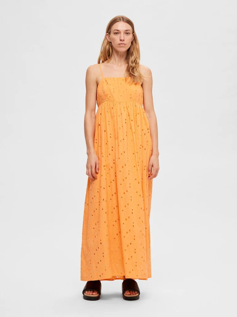 Rochie maxi SELECTED, portocaliu