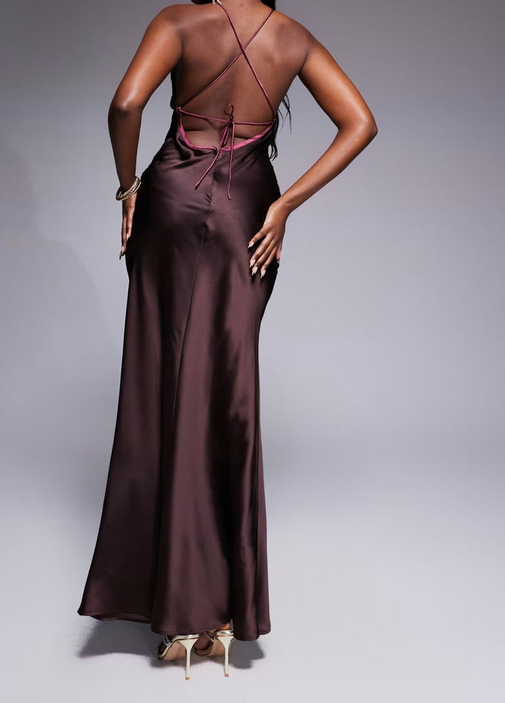 Rochie maxi ASOS, maro