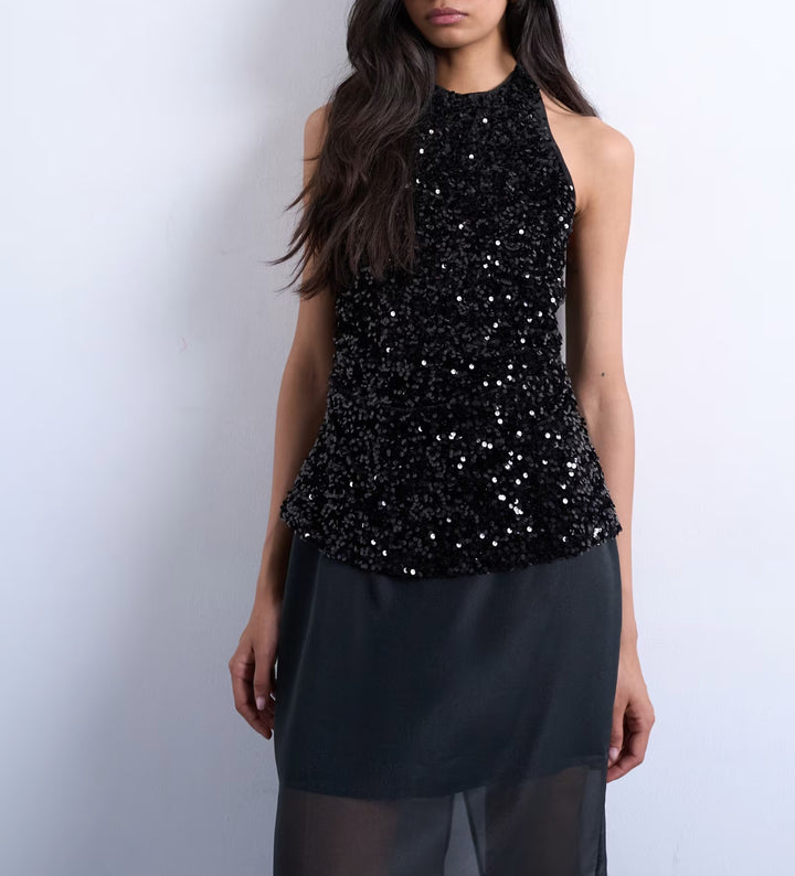 Top Topshop, negru