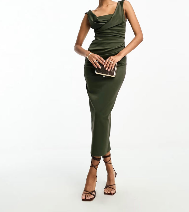 ASOS midi ruha, zöld