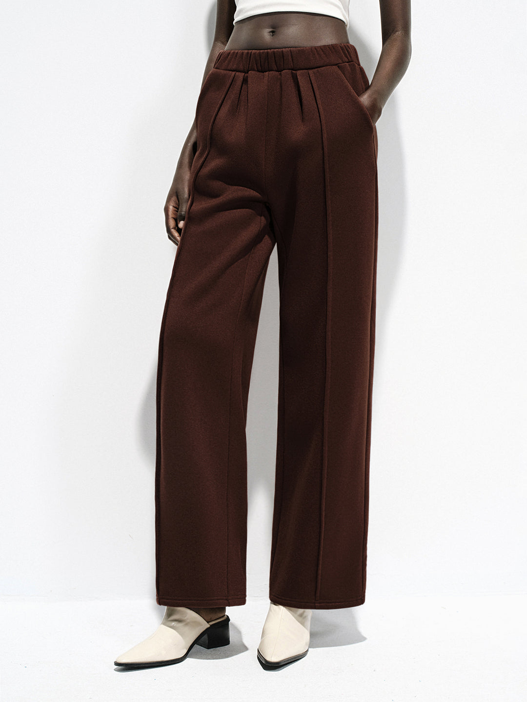 Pantaloni SHEIN, maro