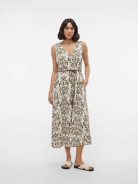 VERO MODA midi ruha, vegyes színek