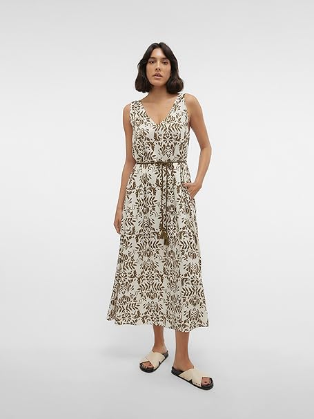 VERO MODA midi ruha, vegyes színek