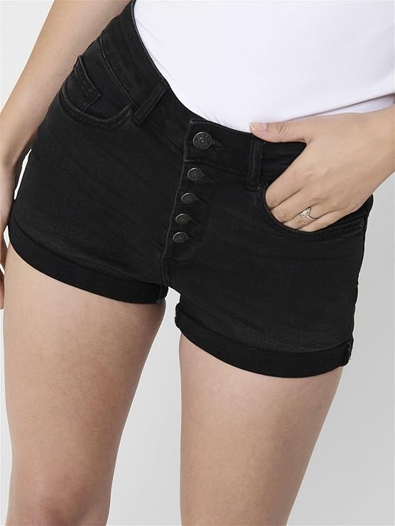 Pantaloni scurți de blugi ONLY, negru