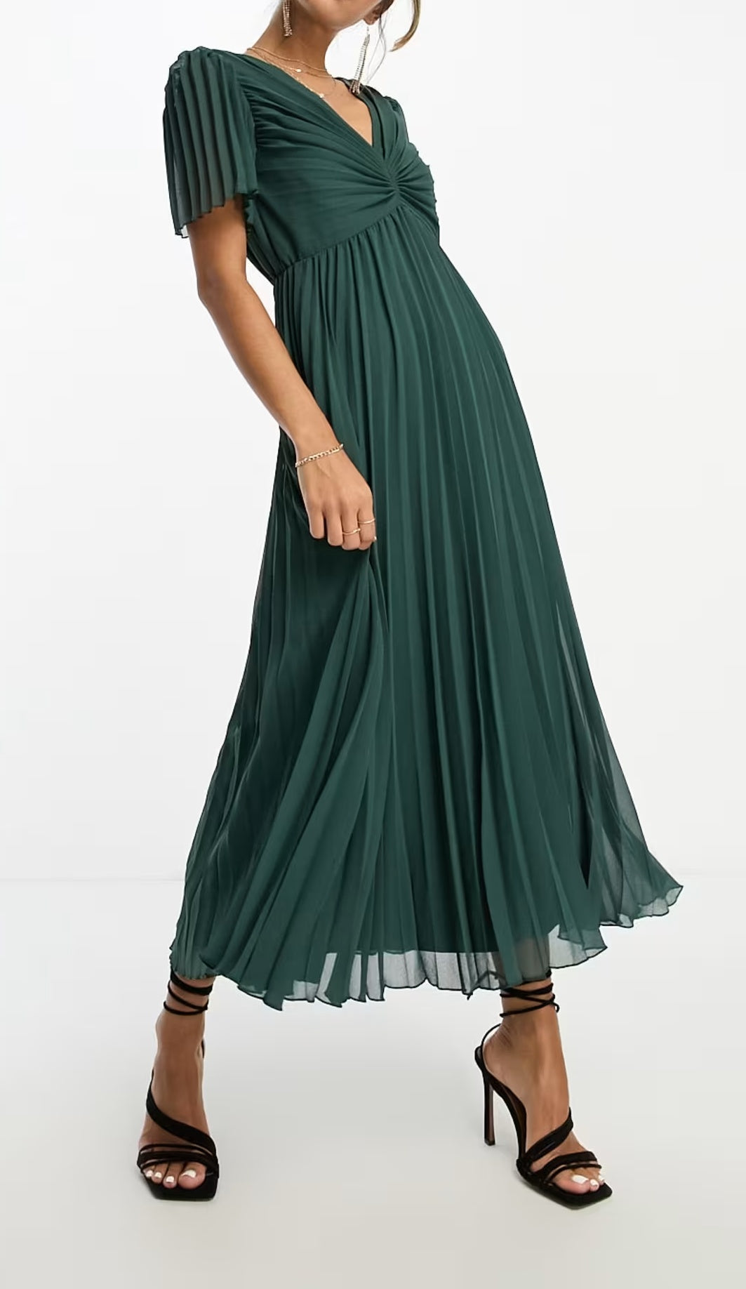 Rochie midi ASOS, verde