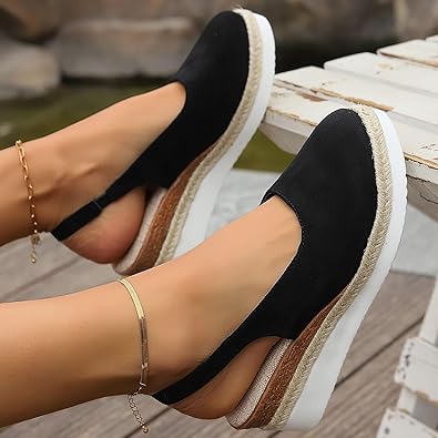 SHEIN Espadrille, fekete
