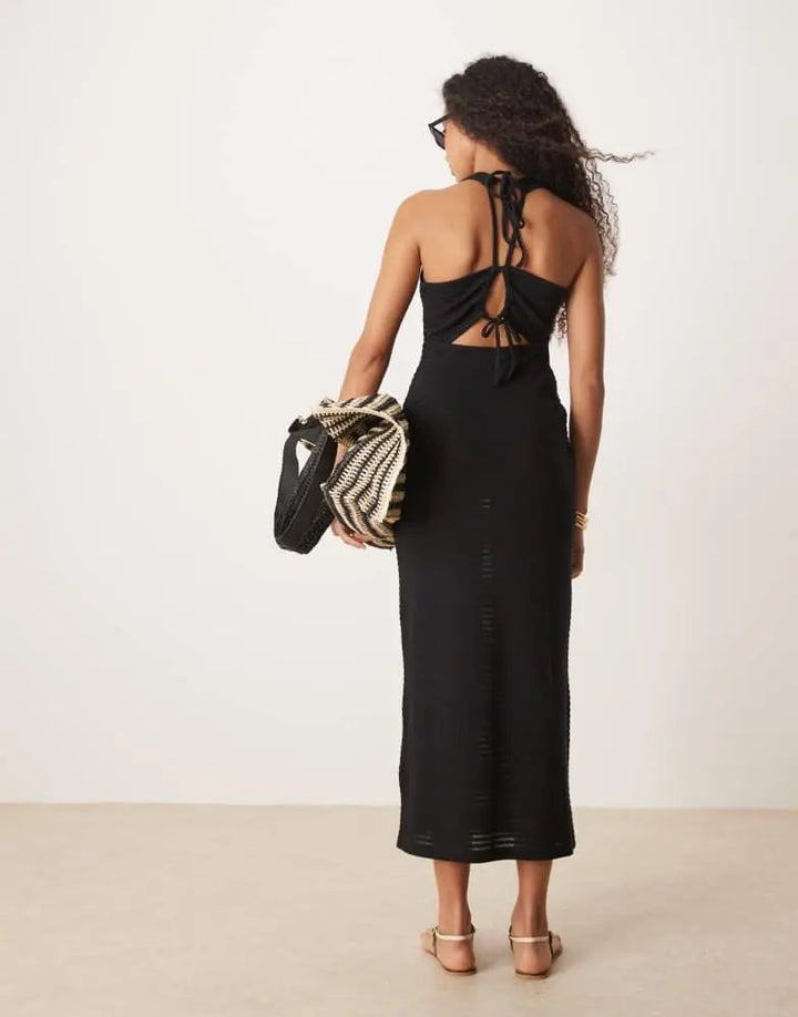 Rochie midi ASOS, negru
