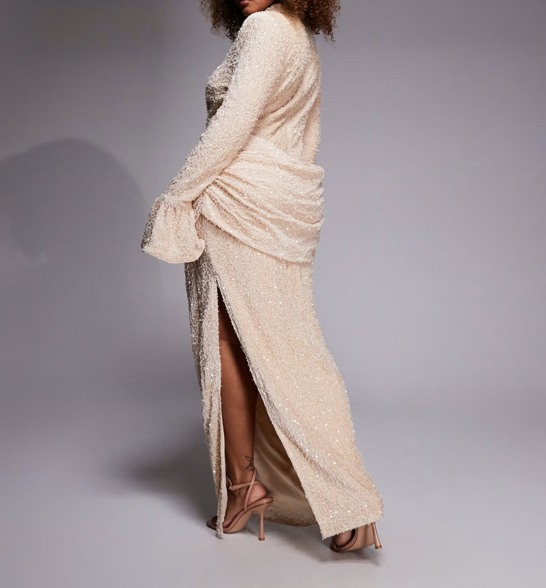 Rochie de ocazie Asos, bej