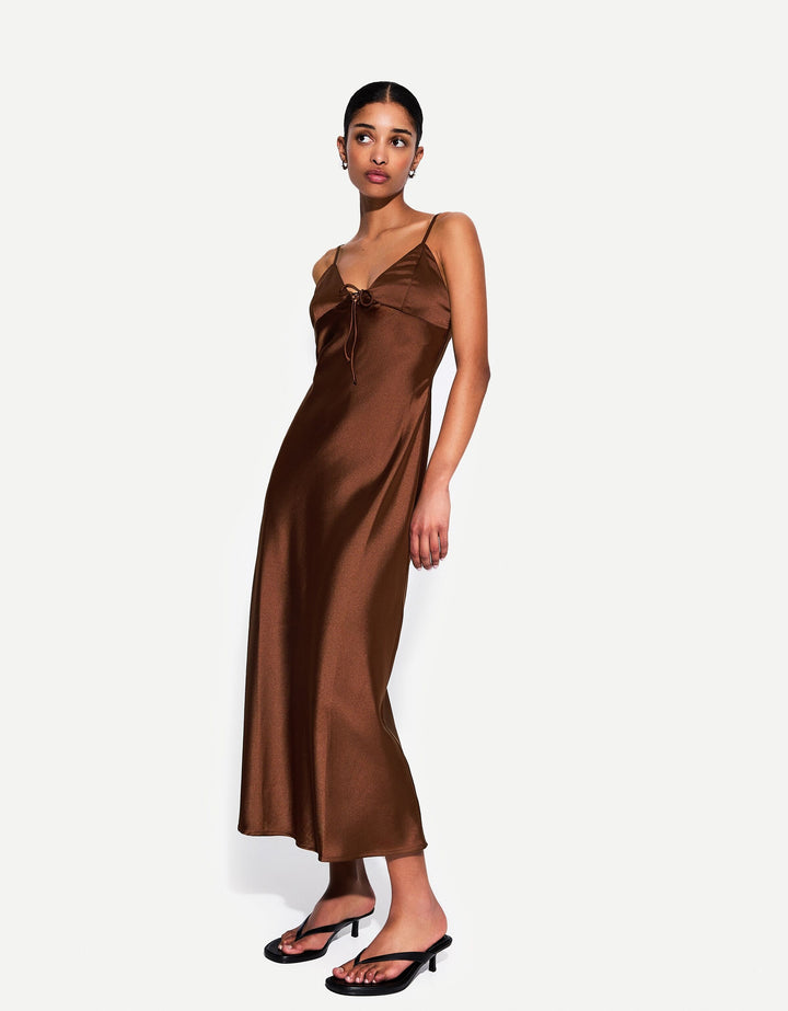 Rochie maxi BERSHKA, maro