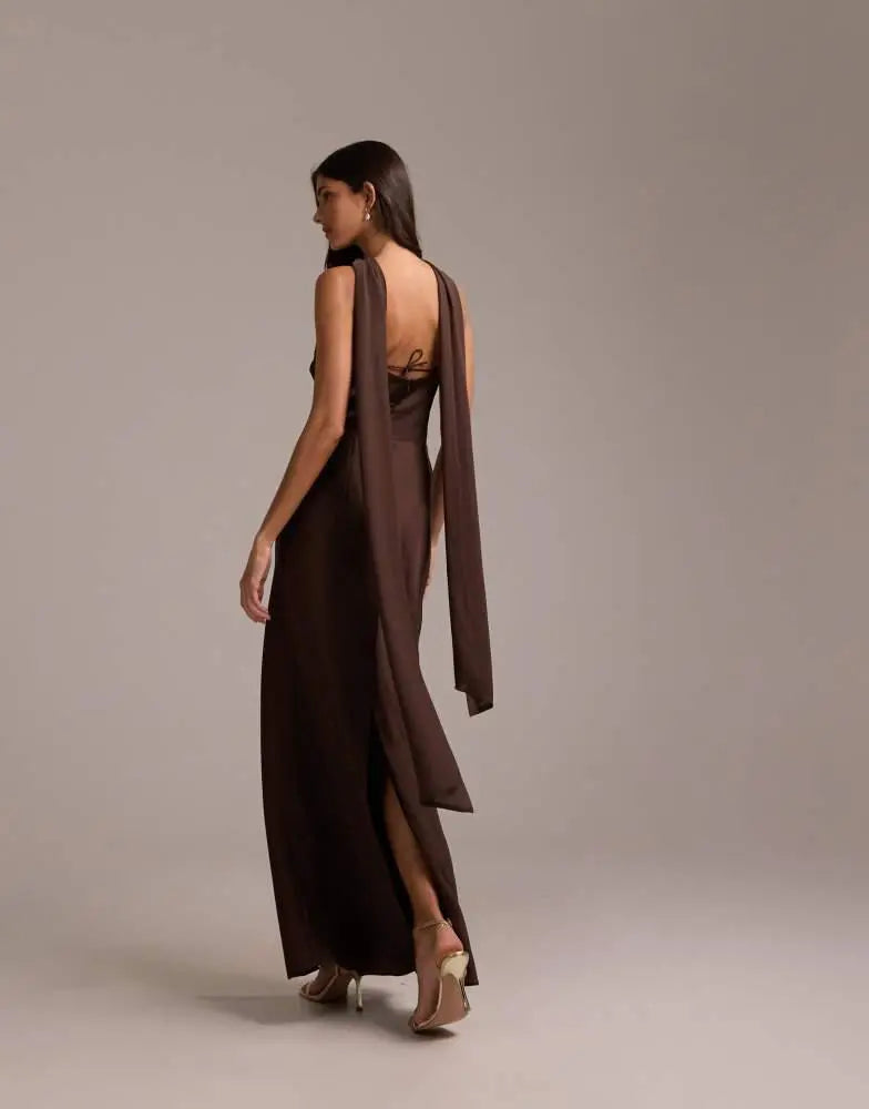 Rochie maxi ASOS, maro