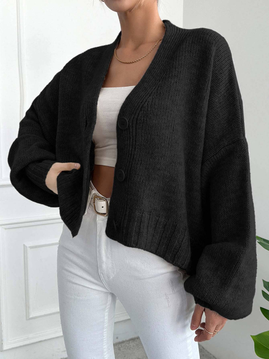 Cardigan SHEIN, negru
