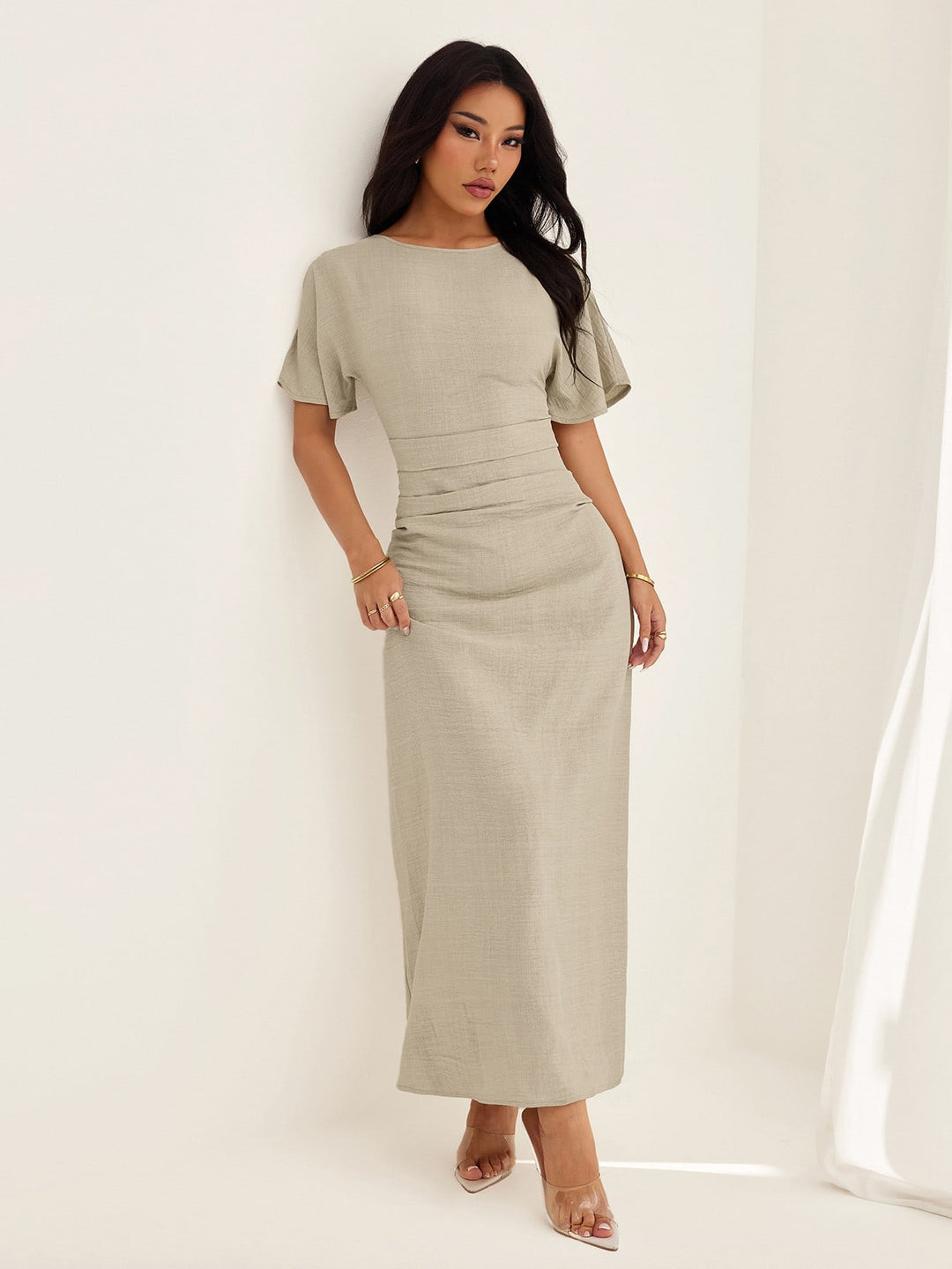 Rochie maxi SHEIN, portocaliu