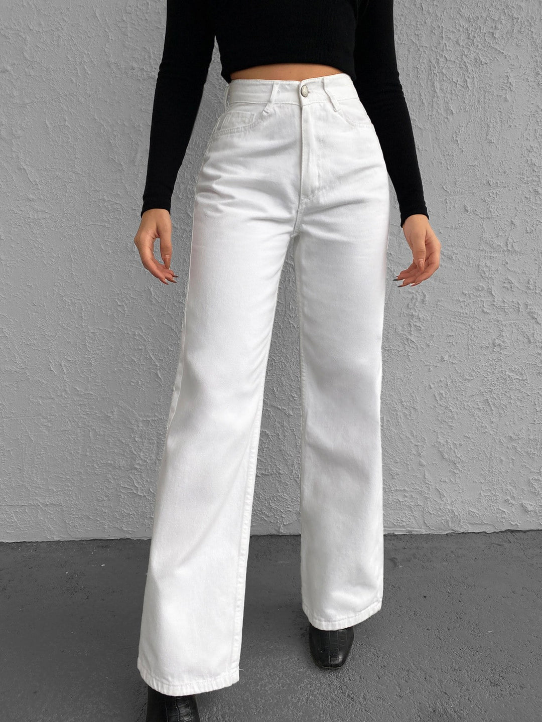 Jeans SHEIN, alb