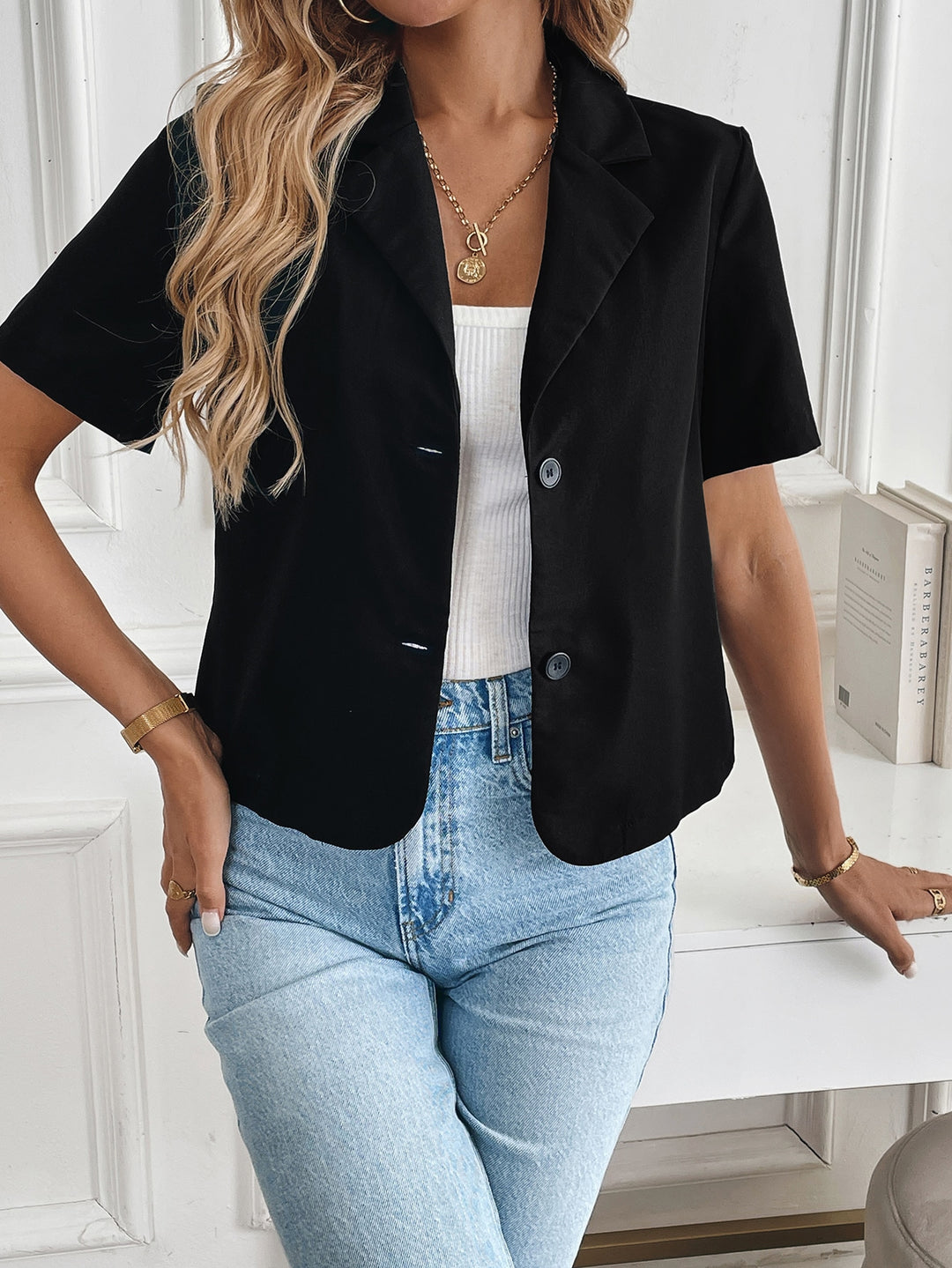 Sacou SHEIN, negru