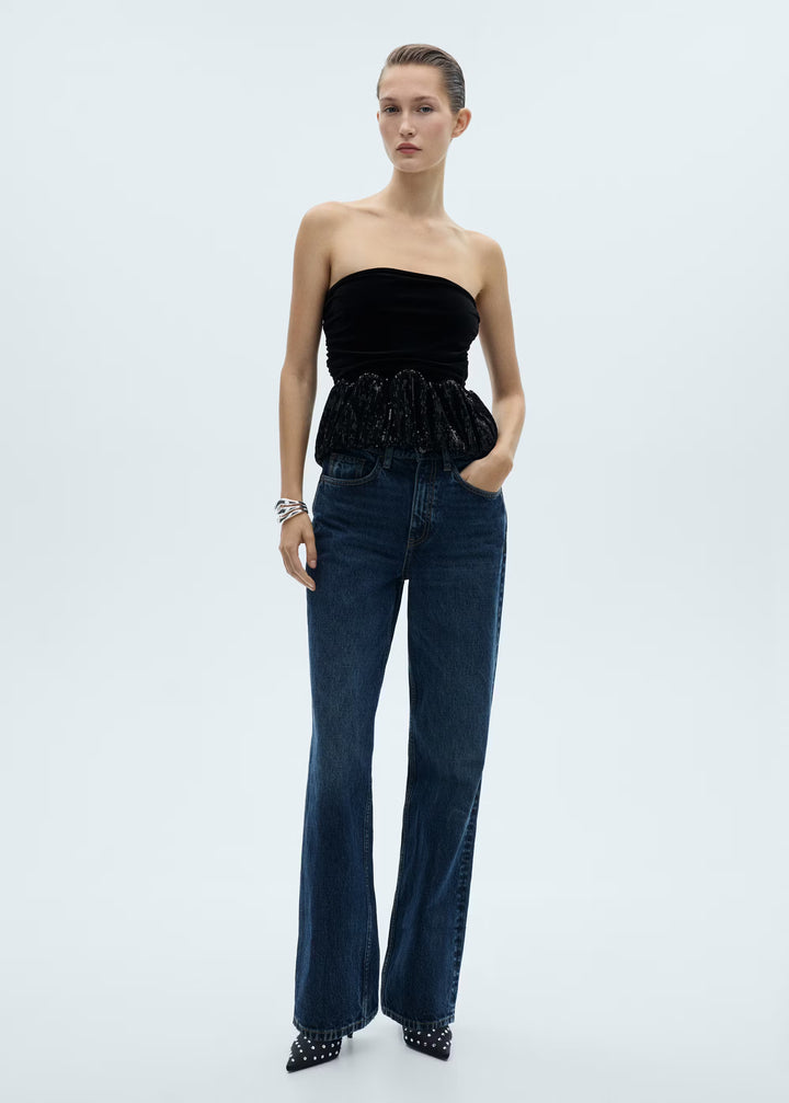 Top MANGO, negru